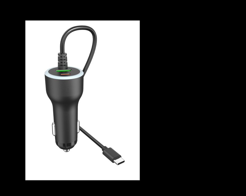 63W Car Charger with Cable